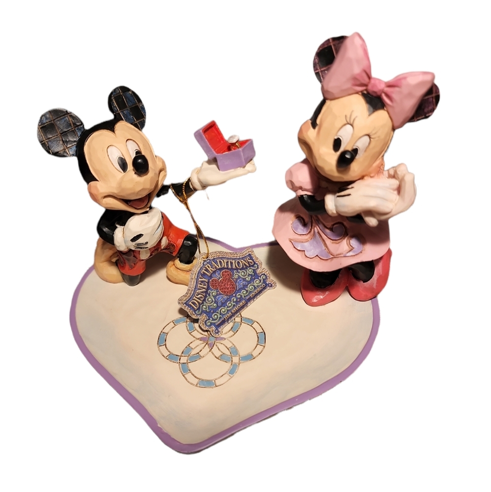 Mickey and Minnie Mouse a Magical Moment Ring Dish Figurine